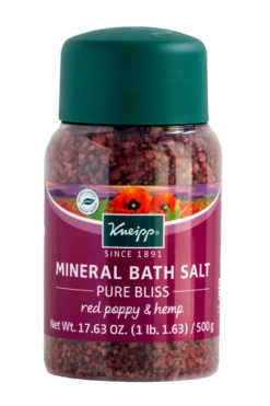 Pure Bliss Mineral Bath Salt With Red Poppy & Hemp